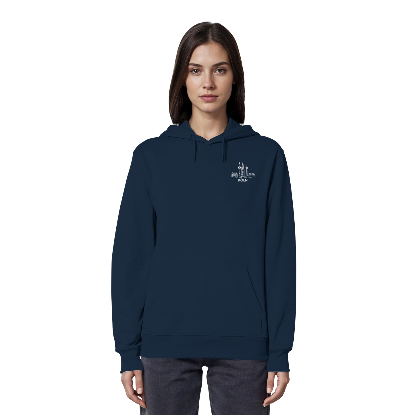 Köln Skyline Stick - Organic Hoodie