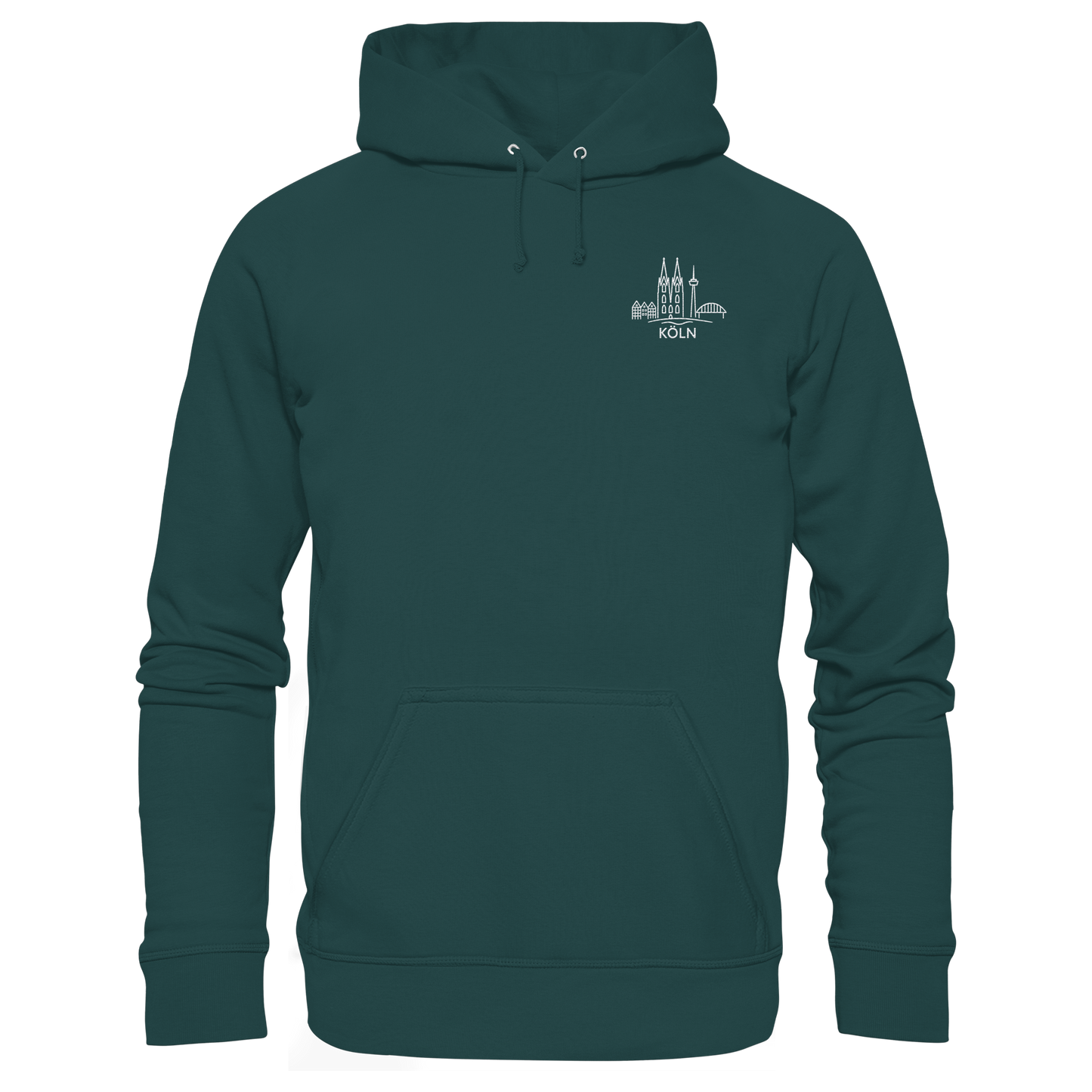 Köln Skyline Stick - Organic Hoodie