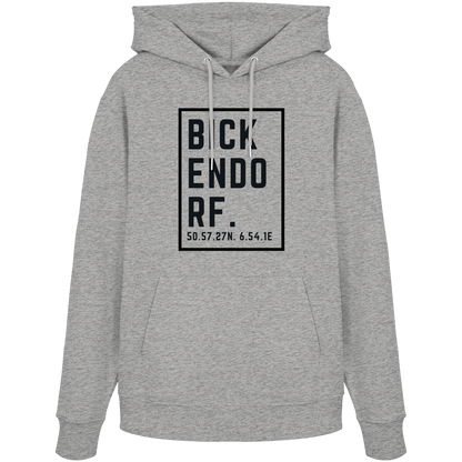 Bickendorf Koordinaten (großer Druck auf der Brust) - Organic Hoodie