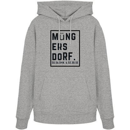 Müngersdorf Koordinaten (großer Druck auf der Brust) - Organic Hoodie