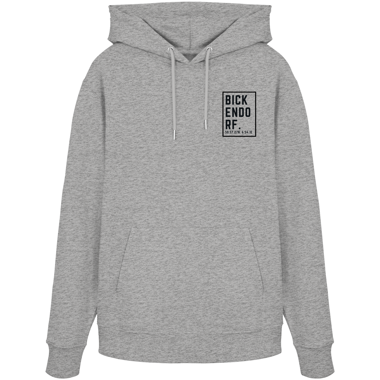 Bickendorf Koordinaten (kleiner Druck auf der Brust) - Organic Hoodie