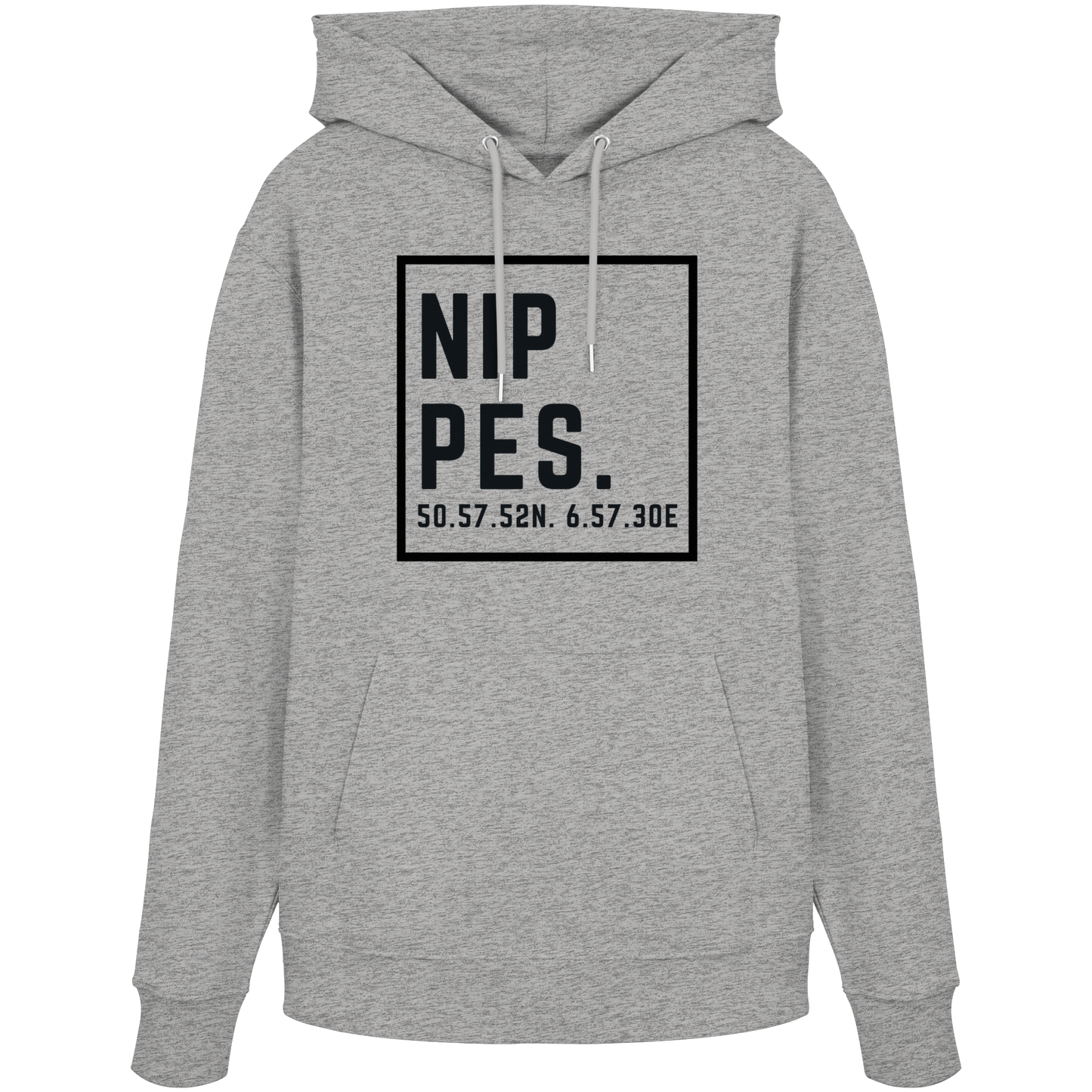 Nippes Koordinaten (großer Druck auf der Brust) - Organic Hoodie