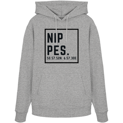 Nippes Koordinaten (großer Druck auf der Brust) - Organic Hoodie