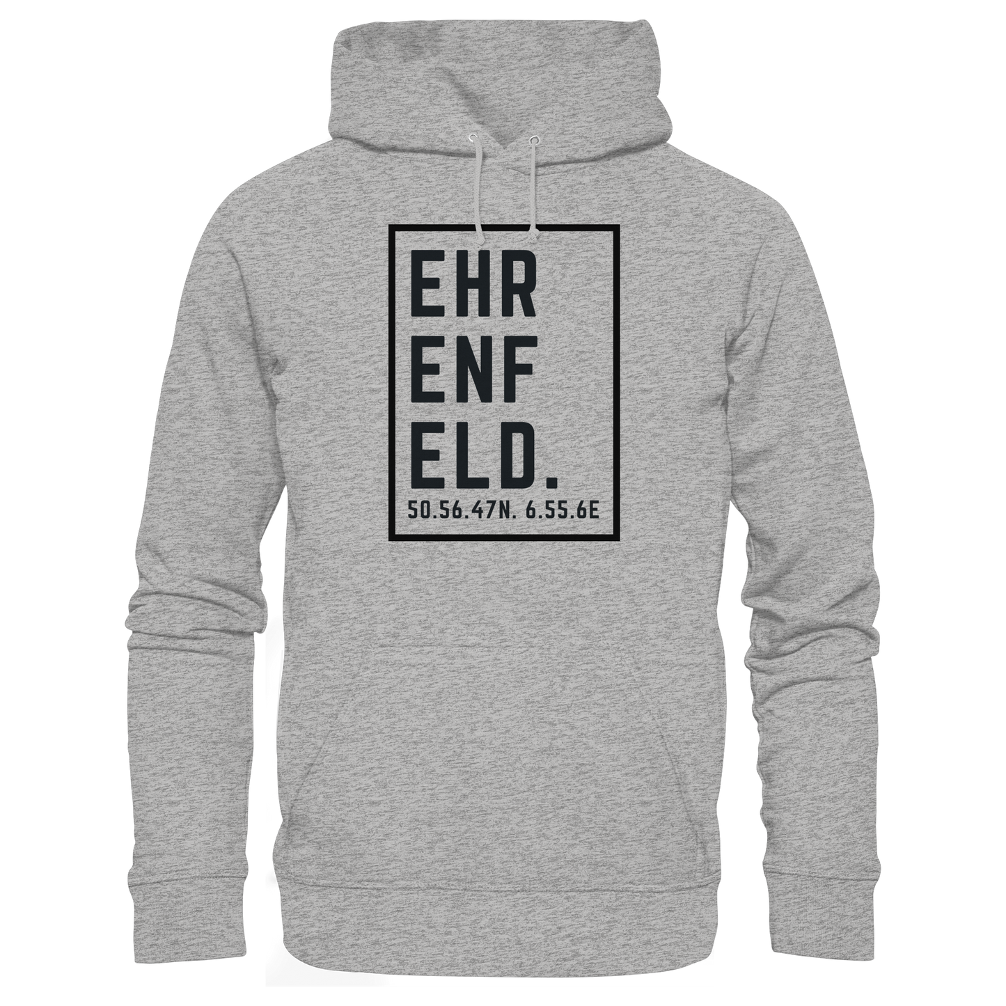 Ehrenfeld Koordinaten (großer Druck auf der Brust) - Organic Hoodie