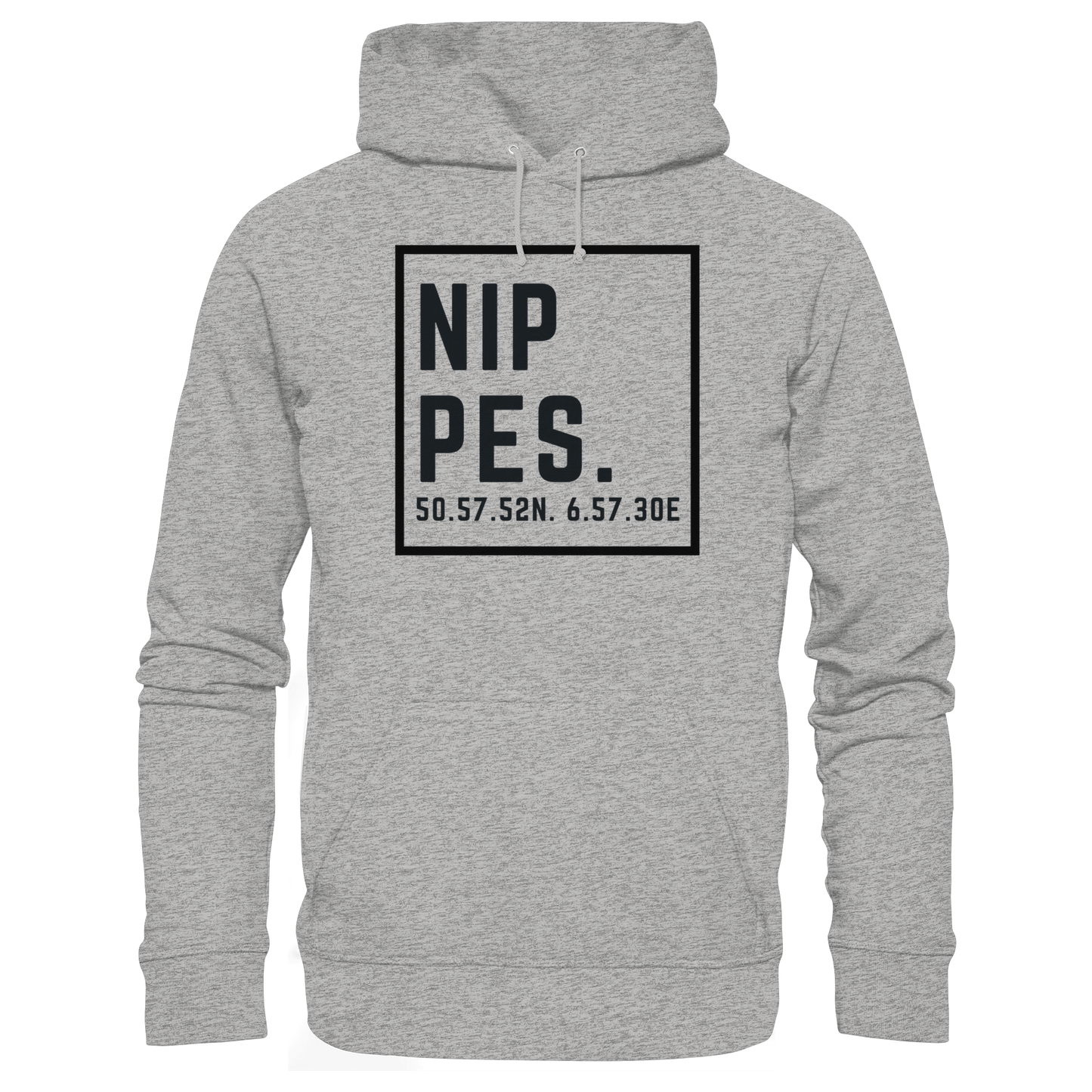 Nippes Koordinaten (großer Druck auf der Brust) - Organic Hoodie
