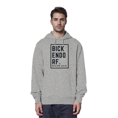 Bickendorf Koordinaten (großer Druck auf der Brust) - Organic Hoodie