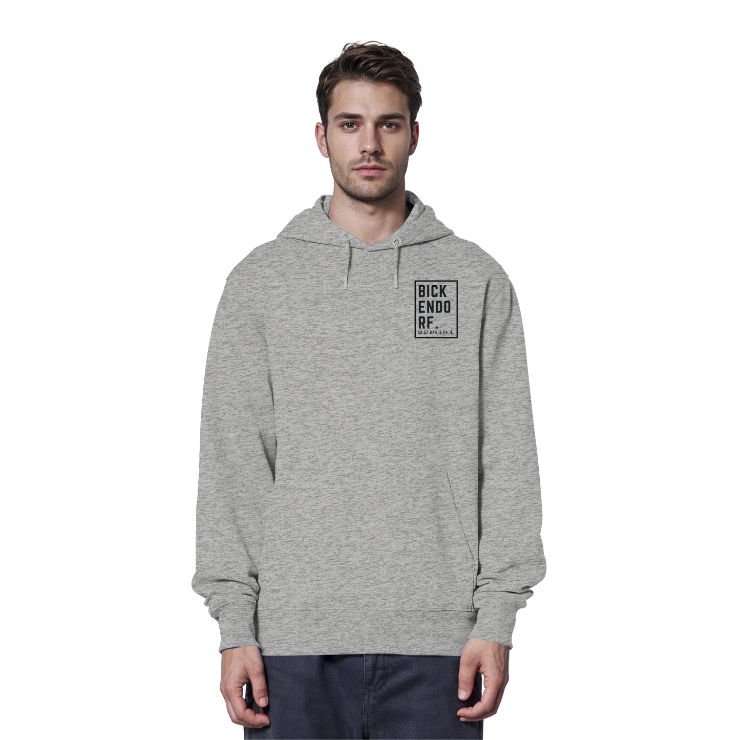 Bickendorf Koordinaten (kleiner Druck auf der Brust) - Organic Hoodie