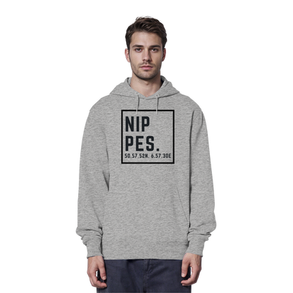 Nippes Koordinaten (großer Druck auf der Brust) - Organic Hoodie