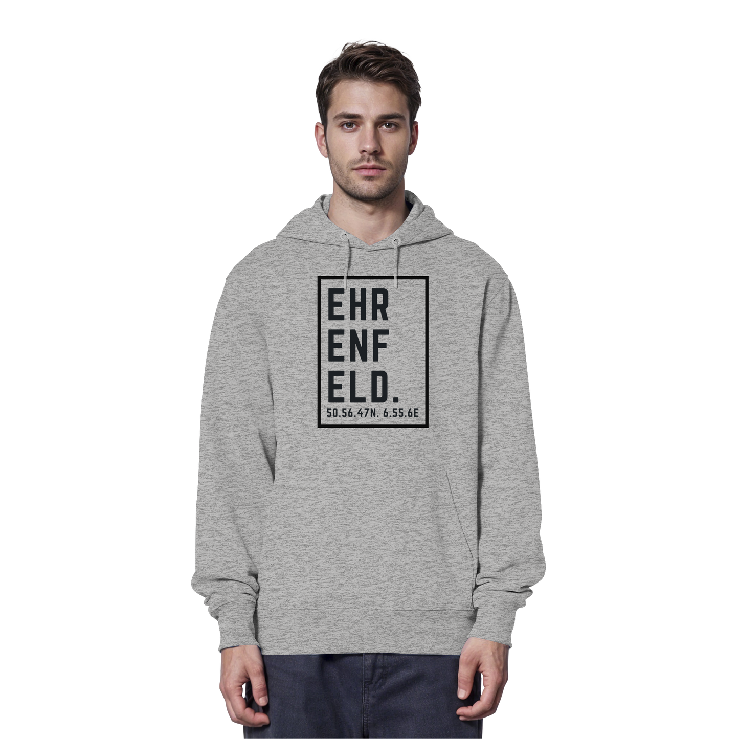 Ehrenfeld Koordinaten (großer Druck auf der Brust) - Organic Hoodie