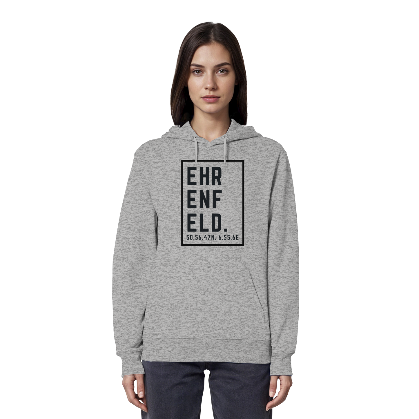 Ehrenfeld Koordinaten (großer Druck auf der Brust) - Organic Hoodie