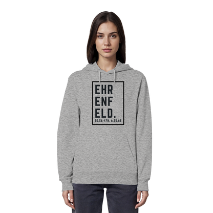 Ehrenfeld Koordinaten (großer Druck auf der Brust) - Organic Hoodie