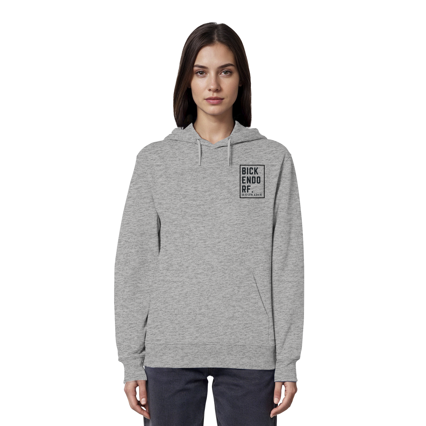 Bickendorf Koordinaten (kleiner Druck auf der Brust) - Organic Hoodie