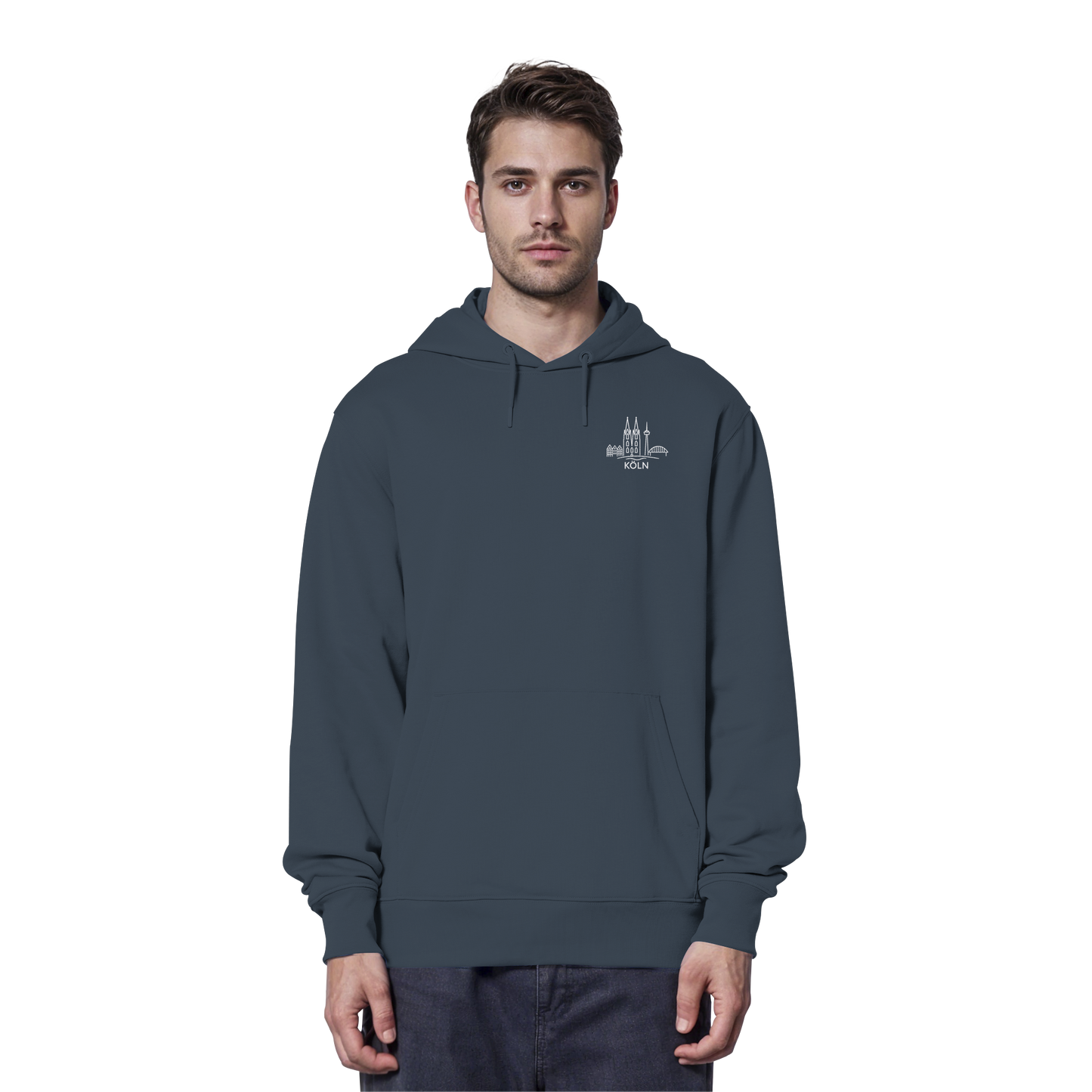 Köln Skyline Stick - Organic Hoodie