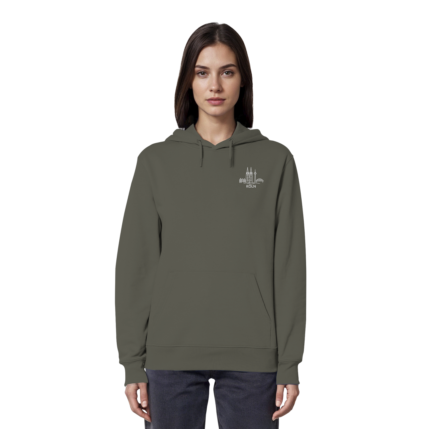 Köln Skyline Stick - Organic Hoodie