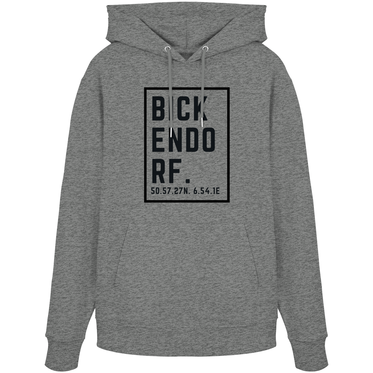Bickendorf Koordinaten (großer Druck auf der Brust) - Organic Hoodie