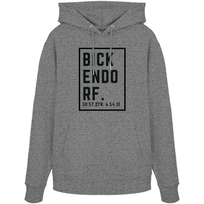 Bickendorf Koordinaten (großer Druck auf der Brust) - Organic Hoodie
