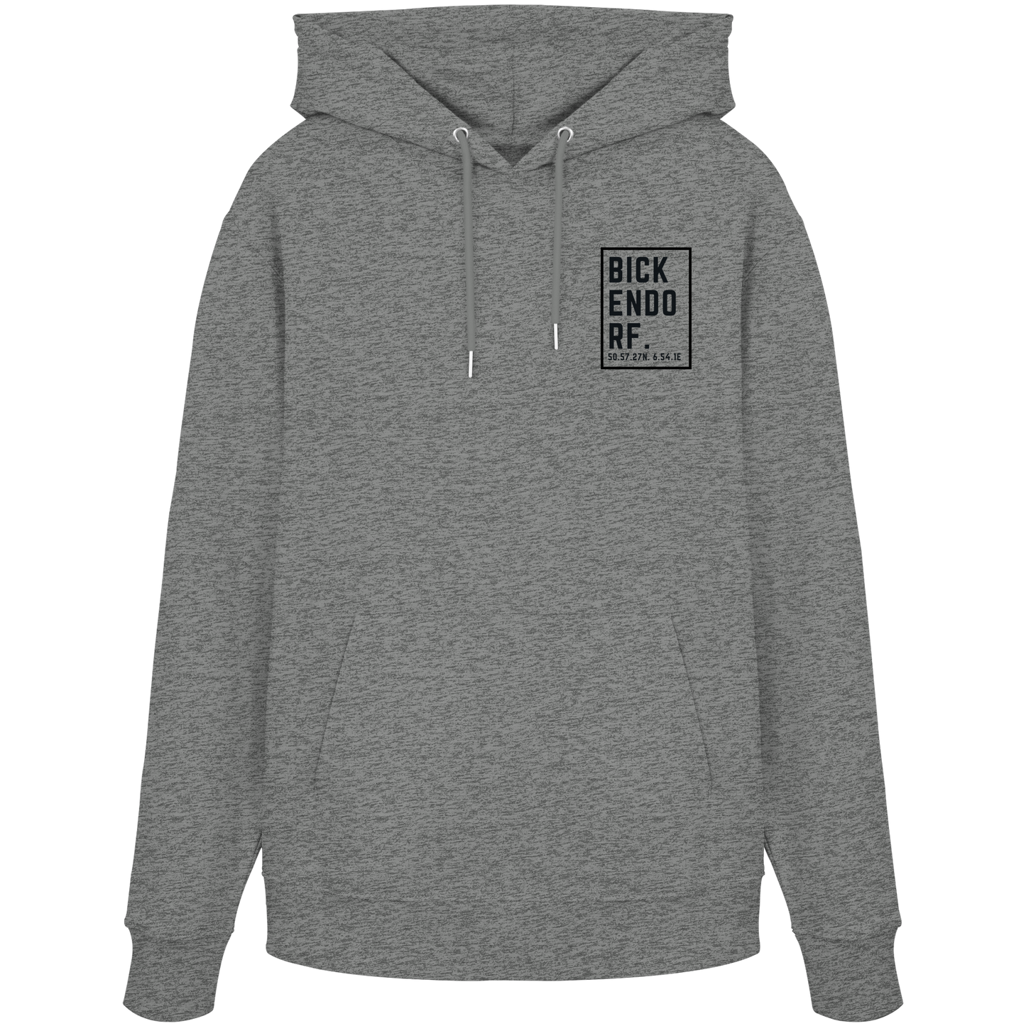 Bickendorf Koordinaten (kleiner Druck auf der Brust) - Organic Hoodie