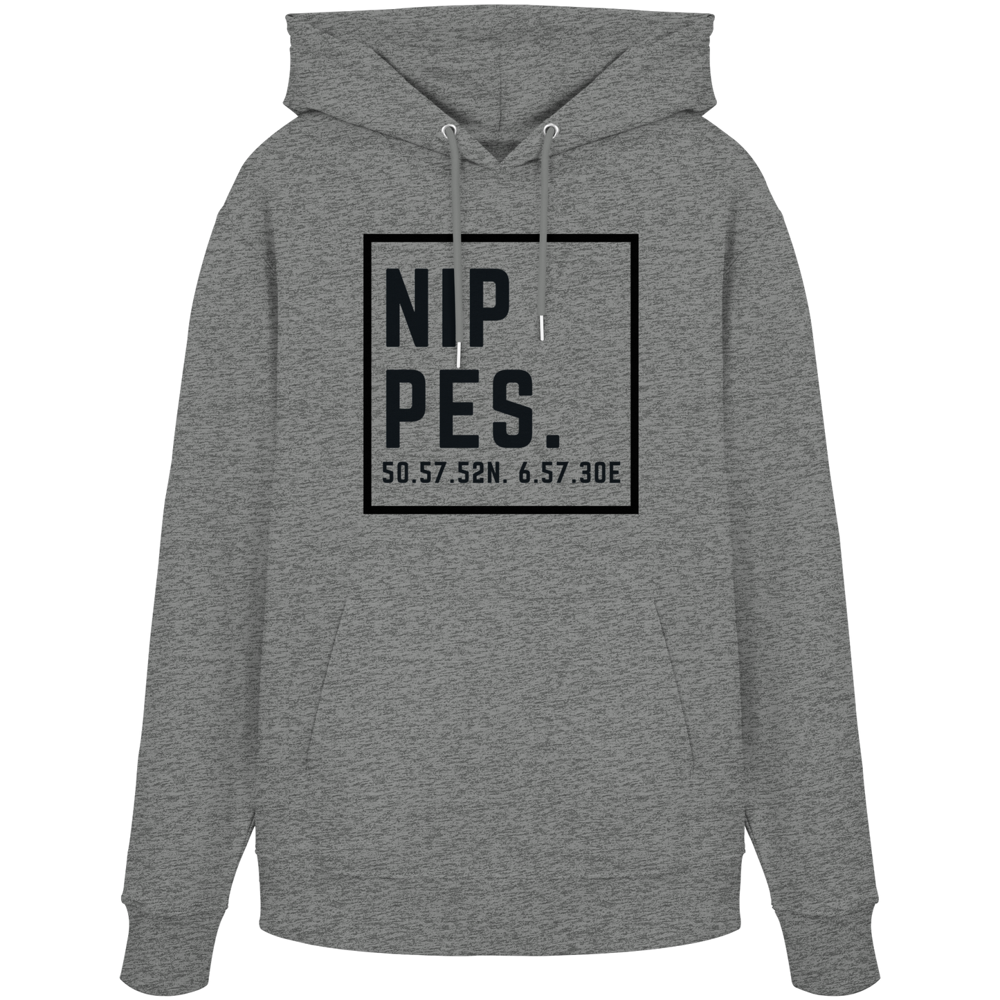 Nippes Koordinaten (großer Druck auf der Brust) - Organic Hoodie