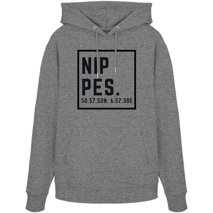Nippes Koordinaten (großer Druck auf der Brust) - Organic Hoodie