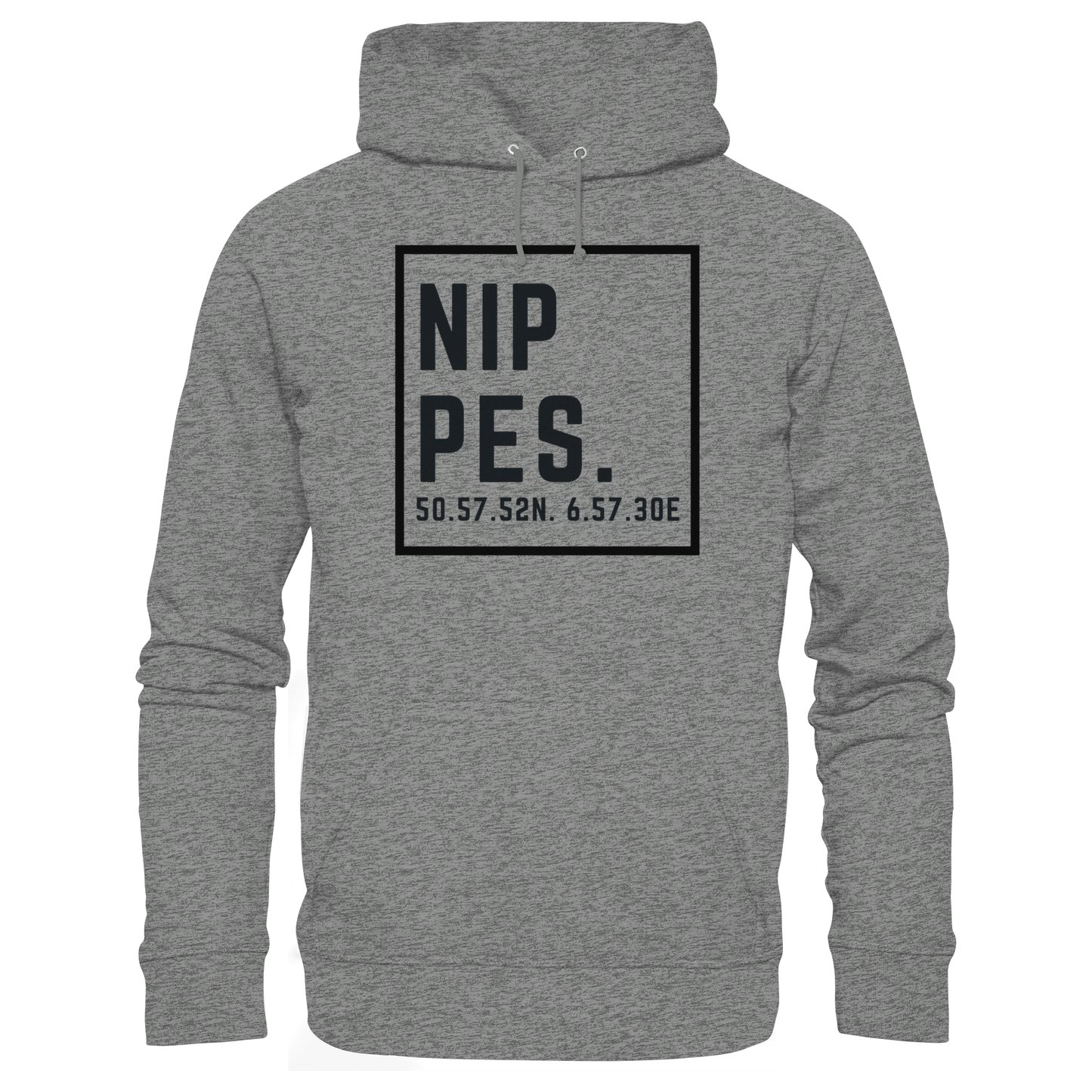 Nippes Koordinaten (großer Druck auf der Brust) - Organic Hoodie