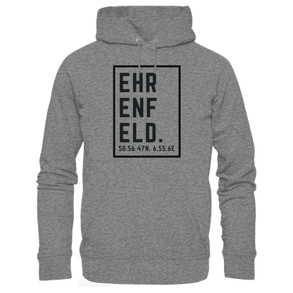 Ehrenfeld Koordinaten (großer Druck auf der Brust) - Organic Hoodie