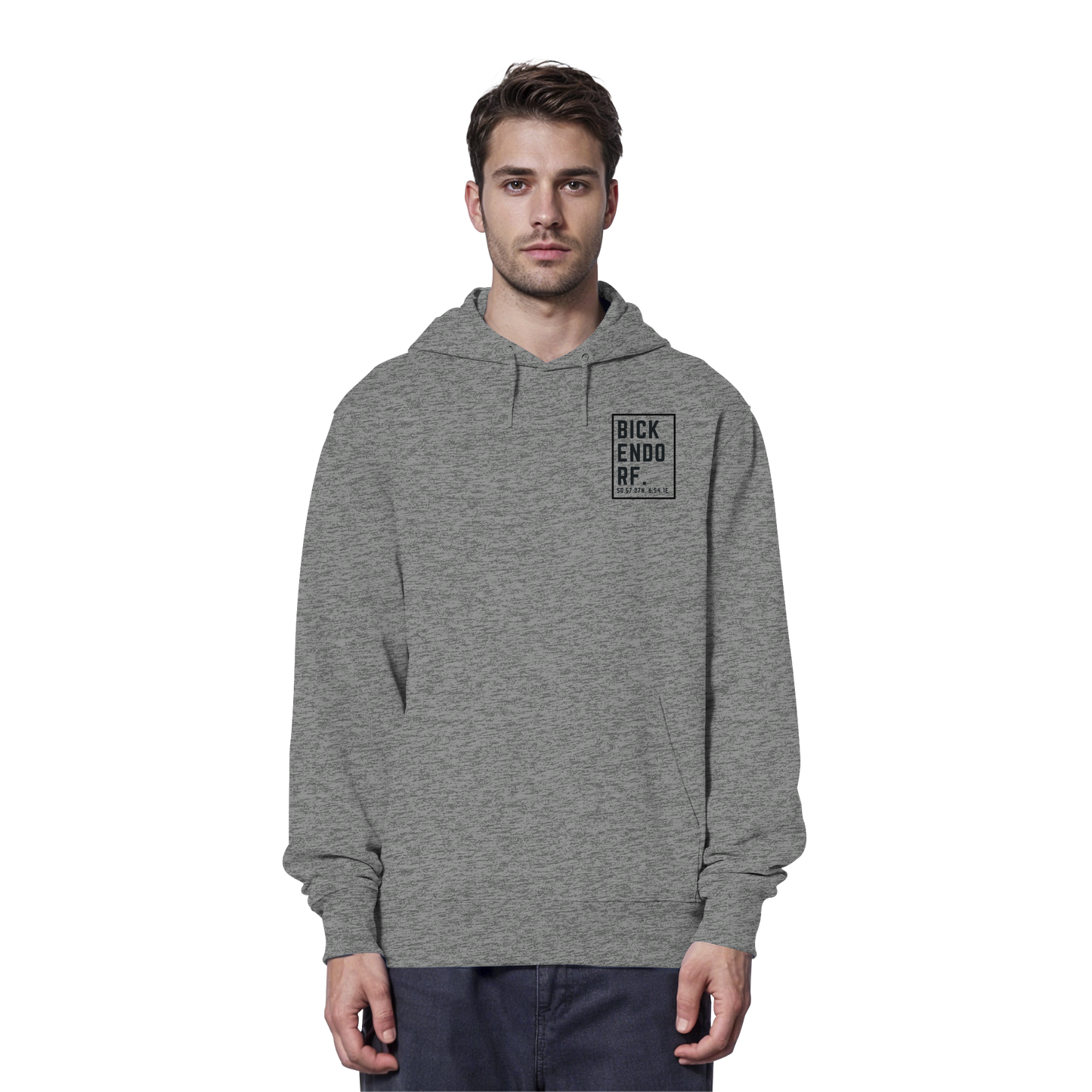 Bickendorf Koordinaten (kleiner Druck auf der Brust) - Organic Hoodie