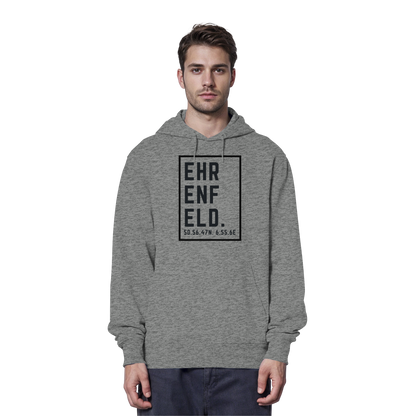 Ehrenfeld Koordinaten (großer Druck auf der Brust) - Organic Hoodie