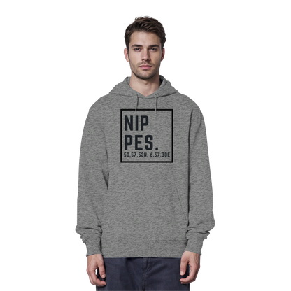 Nippes Koordinaten (großer Druck auf der Brust) - Organic Hoodie