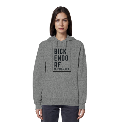 Bickendorf Koordinaten (großer Druck auf der Brust) - Organic Hoodie