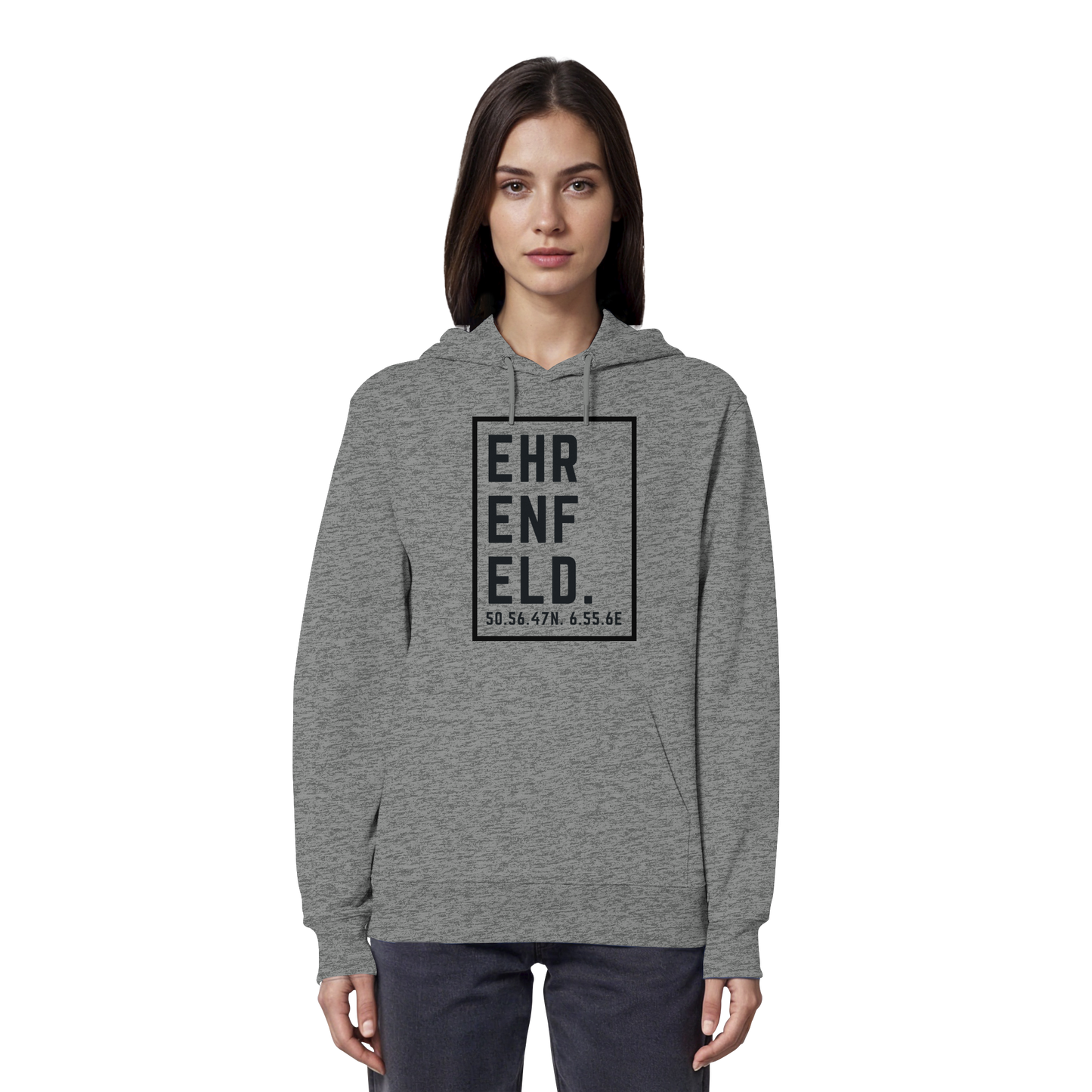 Ehrenfeld Koordinaten (großer Druck auf der Brust) - Organic Hoodie