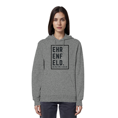 Ehrenfeld Koordinaten (großer Druck auf der Brust) - Organic Hoodie