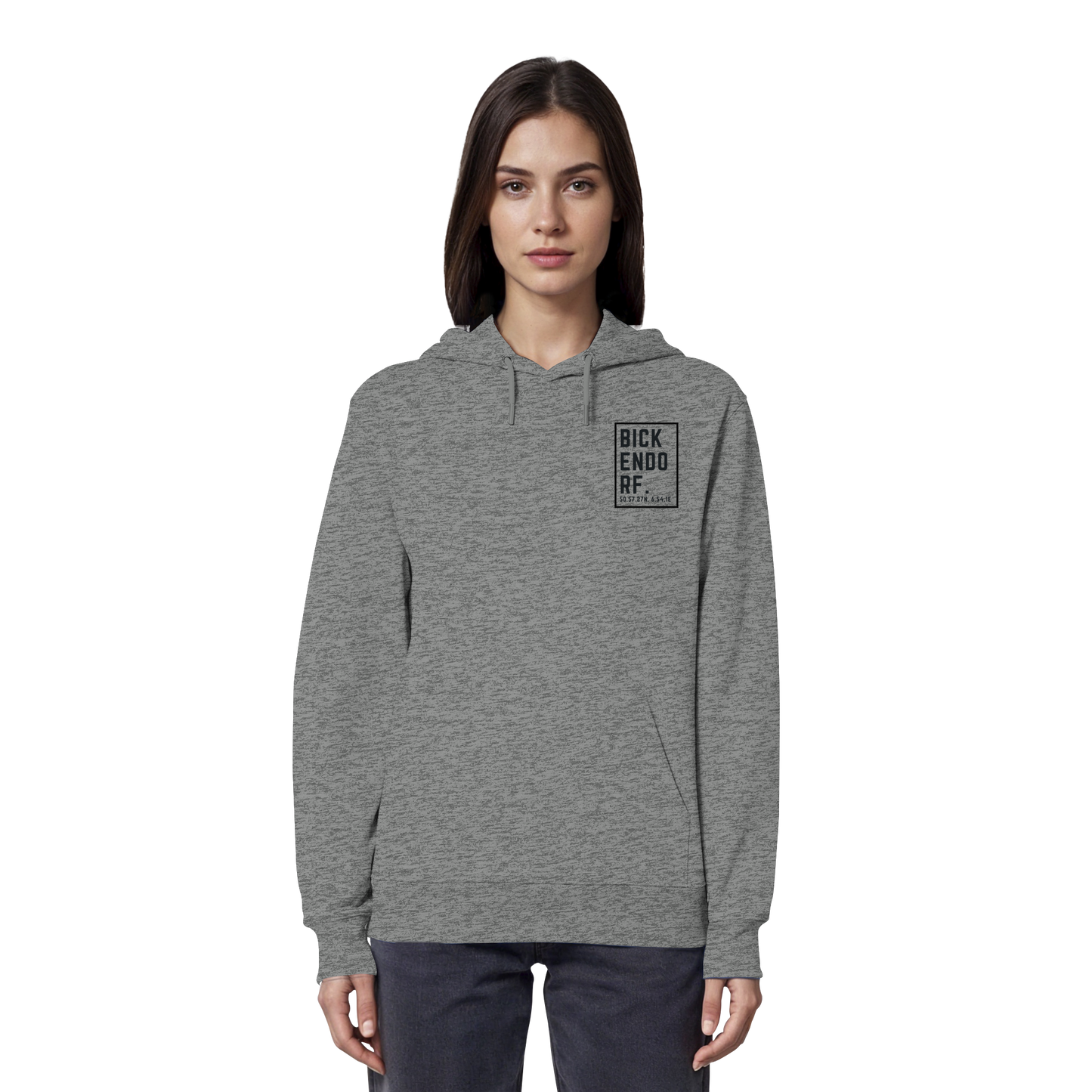 Bickendorf Koordinaten (kleiner Druck auf der Brust) - Organic Hoodie
