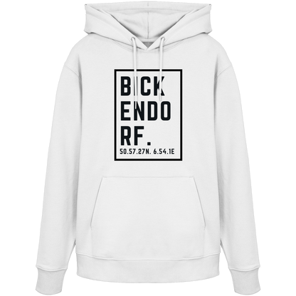 Bickendorf Koordinaten (großer Druck auf der Brust) - Organic Hoodie