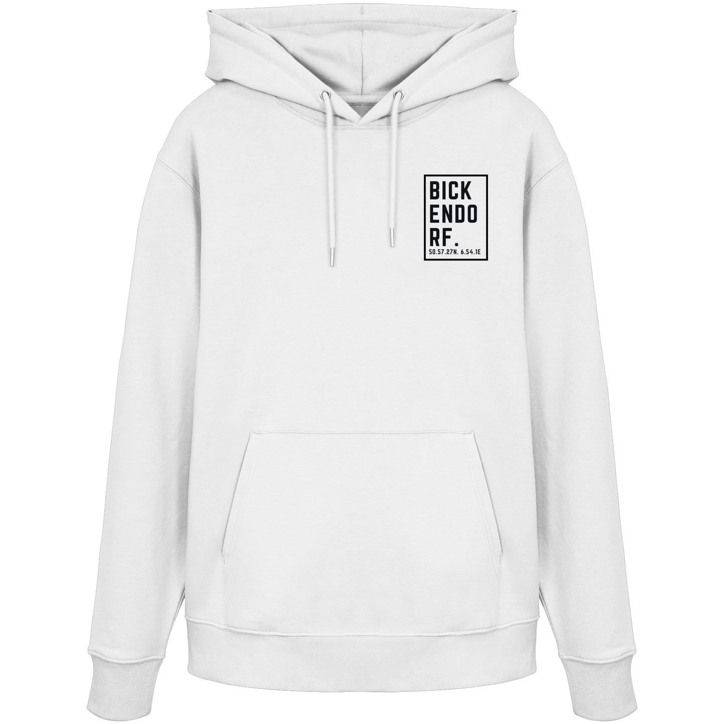 Bickendorf Koordinaten (kleiner Druck auf der Brust) - Organic Hoodie