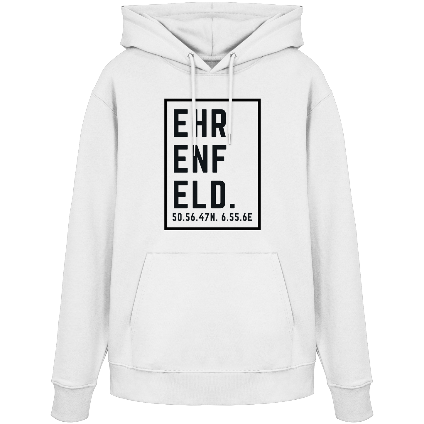 Ehrenfeld Koordinaten (großer Druck auf der Brust) - Organic Hoodie
