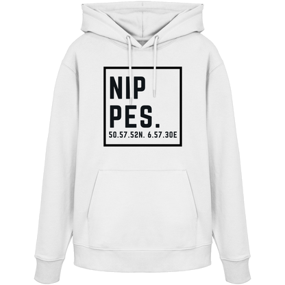 Nippes Koordinaten (großer Druck auf der Brust) - Organic Hoodie