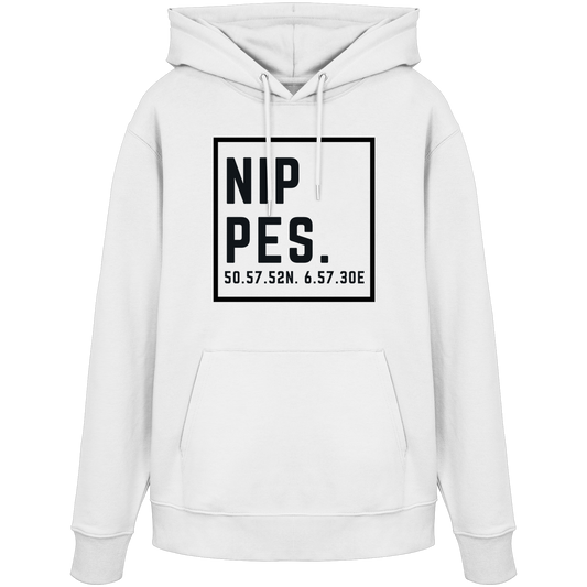 Nippes Koordinaten (großer Druck auf der Brust) - Organic Hoodie