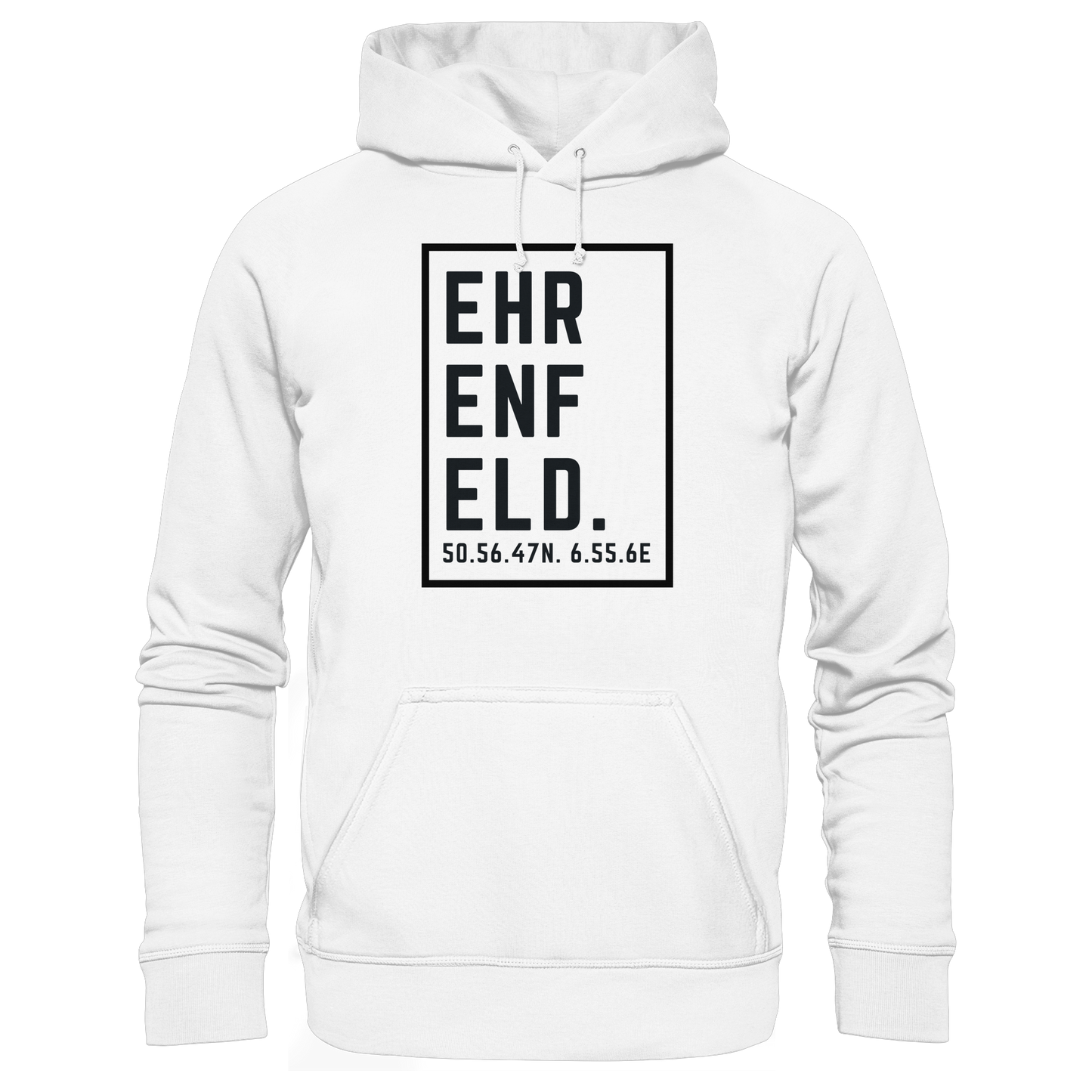 Ehrenfeld Koordinaten (großer Druck auf der Brust) - Organic Hoodie