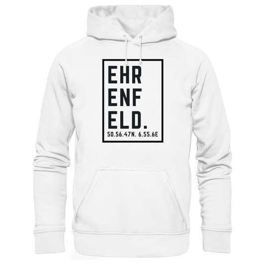 Ehrenfeld Koordinaten (großer Druck auf der Brust) - Organic Hoodie