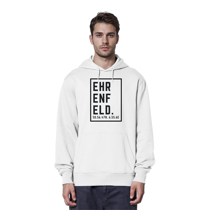 Ehrenfeld Koordinaten (großer Druck auf der Brust) - Organic Hoodie