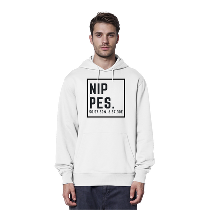 Nippes Koordinaten (großer Druck auf der Brust) - Organic Hoodie