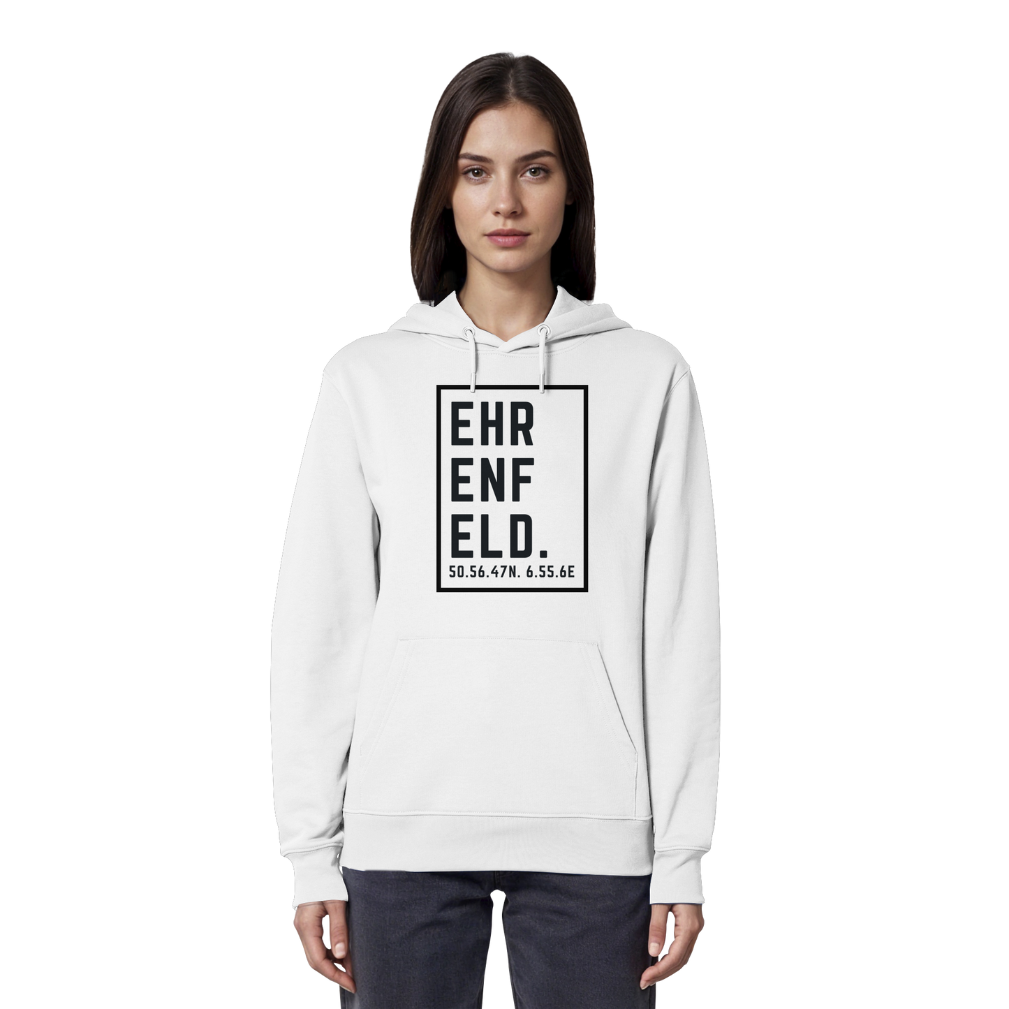 Ehrenfeld Koordinaten (großer Druck auf der Brust) - Organic Hoodie