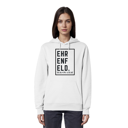 Ehrenfeld Koordinaten (großer Druck auf der Brust) - Organic Hoodie
