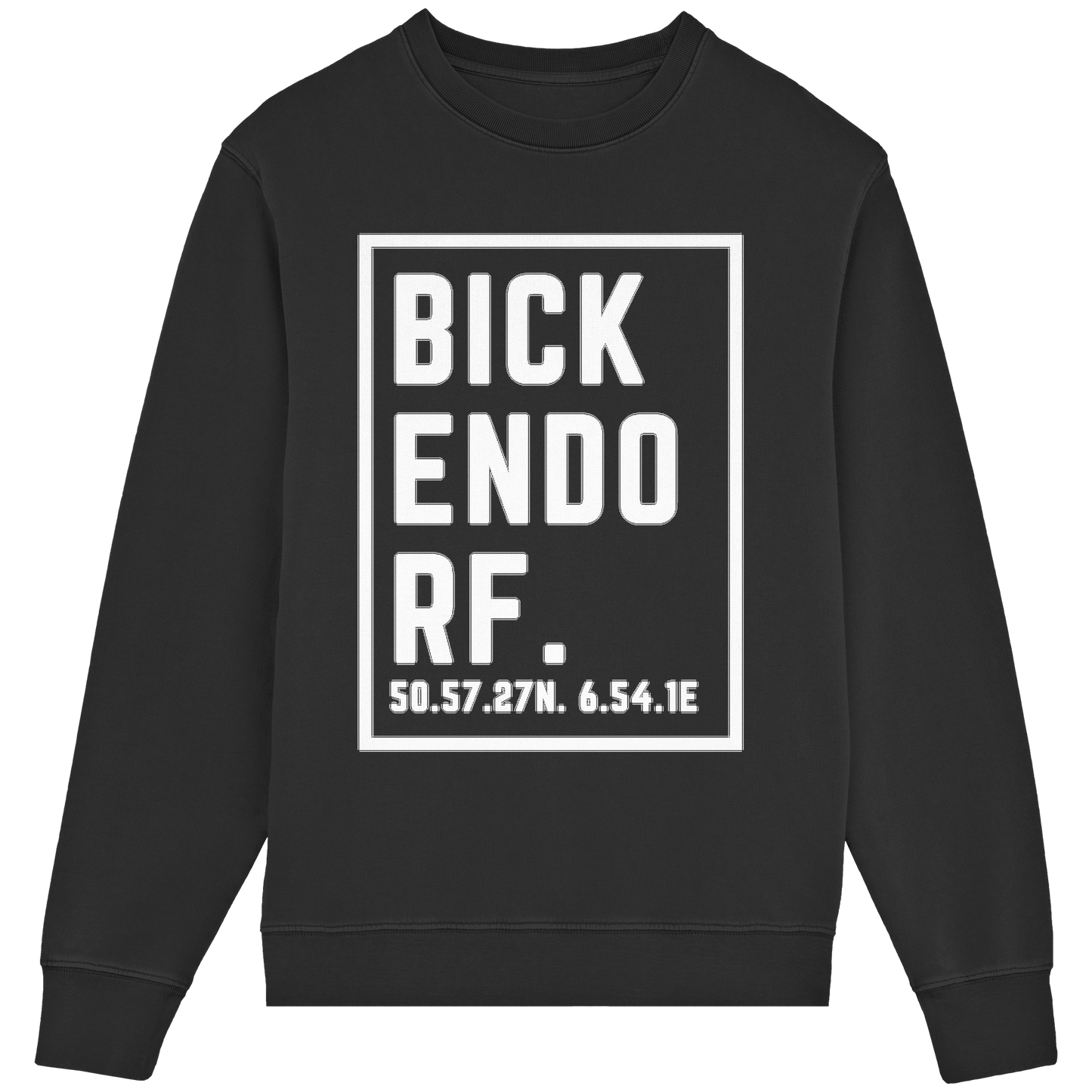 Bickendorf Koordinaten (großer Druck auf der Brust) - Organic Lightweight Sweatshirt