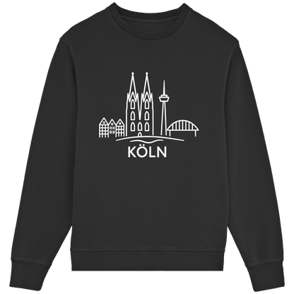 Köln Skyline (großer Druck auf der Brust) - Organic Lightweight Sweatshirt