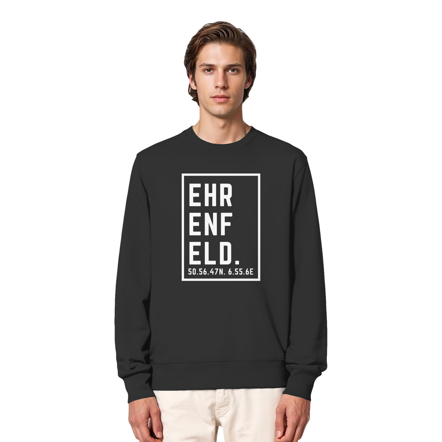 Ehrenfeld Koordinaten (großer Druck auf der Brust) - Organic Lightweight Sweatshirt