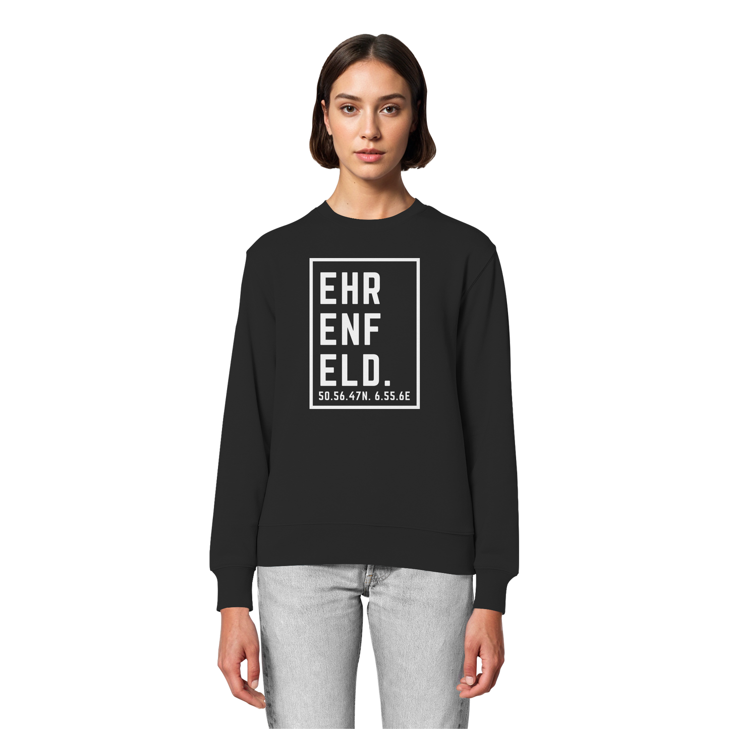 Ehrenfeld Koordinaten (großer Druck auf der Brust) - Organic Lightweight Sweatshirt