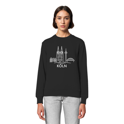 Köln Skyline (großer Druck auf der Brust) - Organic Lightweight Sweatshirt