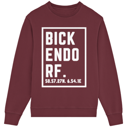 Bickendorf Koordinaten (großer Druck auf der Brust) - Organic Lightweight Sweatshirt