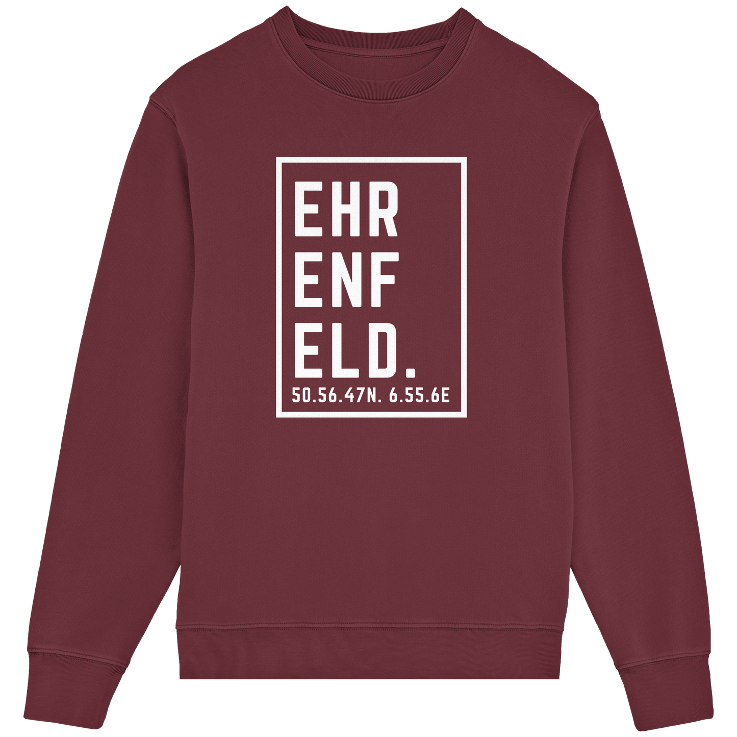 Ehrenfeld Koordinaten (großer Druck auf der Brust) - Organic Lightweight Sweatshirt